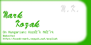 mark kozak business card